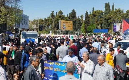 خروش شهروندان شیراز در راهپیمایی روز جهانی قدس