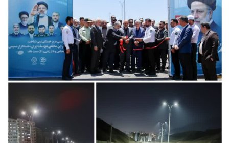 نیرو رسانی به سامانه روشنایی بزرگراه شهید آیت الله رییسی در شیراز 
