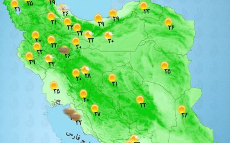 رگبار پراکنده در مناطق جنوبی کشور