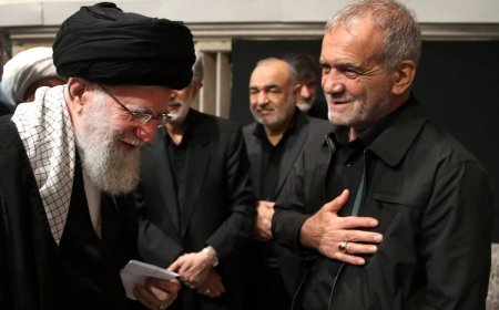 بازی کردن پزشکیان با پایه عسلی در دیدار با رهبری که سوژه شده است