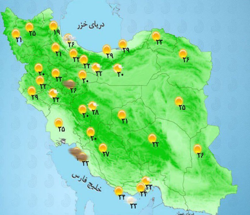رگبار پراکنده در مناطق جنوبی کشور