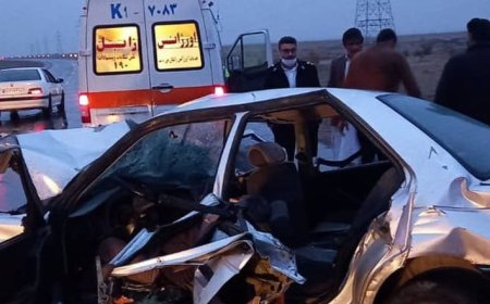 واژگونی یک خودرو در جاده کنگان با ۹ فوتی