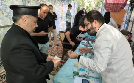 خدمات جهادی گروههای درمانی پزشکی کانون خدمت رضوی فارس در مشهد مقدس