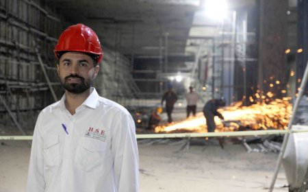 گزارش تصویری نصب نمای پیش ساخته دیوار زیرگذر گویم