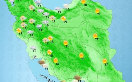 آسمان صاف در اکثر مناطق کشور