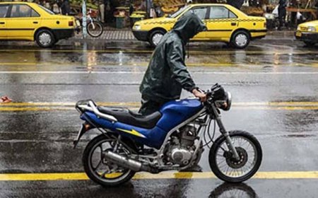 پلیس راهور: موتورسواری زیر باران ممنوع است