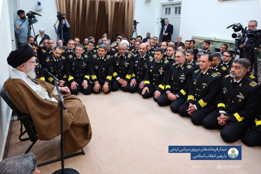 فرماندهان نیروی دریایی ارتش با مقام معظم رهبری دیدار کردند