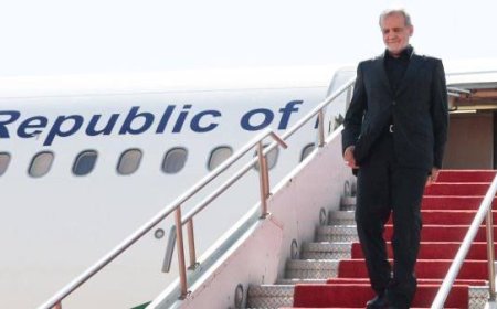 پزشکیان وارد استان خراسان شمالی شد