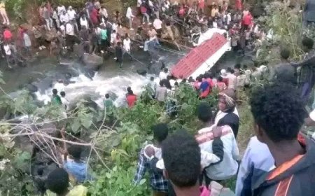 جان باختن ۷۱ نفر در اثر تصادف اتوبوس در اتیوپی
