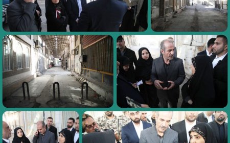 بازدید وزیر راه و شهرسازی از بازار سیف واقع در شهرستان خرمشهر
