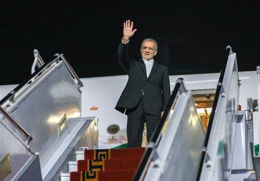 پزشکیان اهواز را به مقصد تهران، ترک کرد