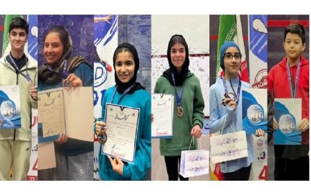 ۶ نشان؛ رهاورد اسکواش‌بازان فارس از رقابت‌های یزد جونیور