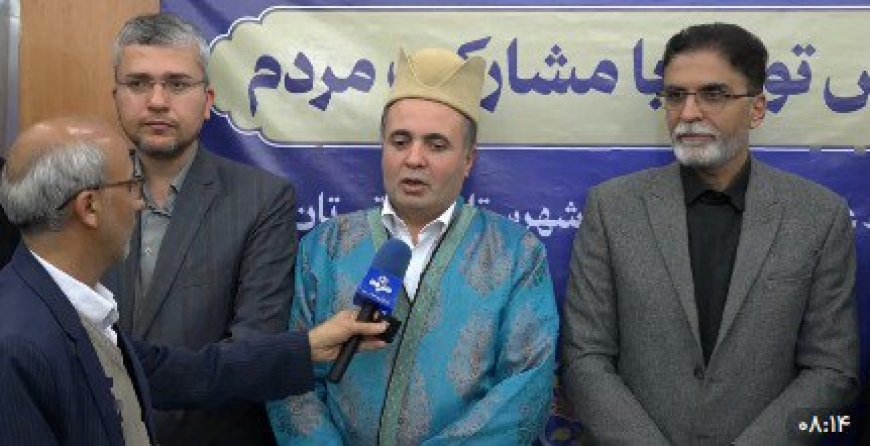 وزیر کشاورزی با لباس محلی دشتستان