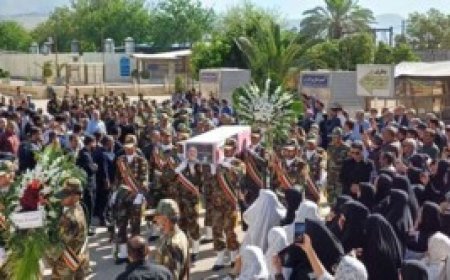 تشییع پیکر پاک جانباز شهید عوض آزموده قهرمان پارالمپیک ها