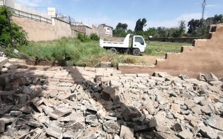 حادثه ریزش دیوار در بلوار مطهری شیراز