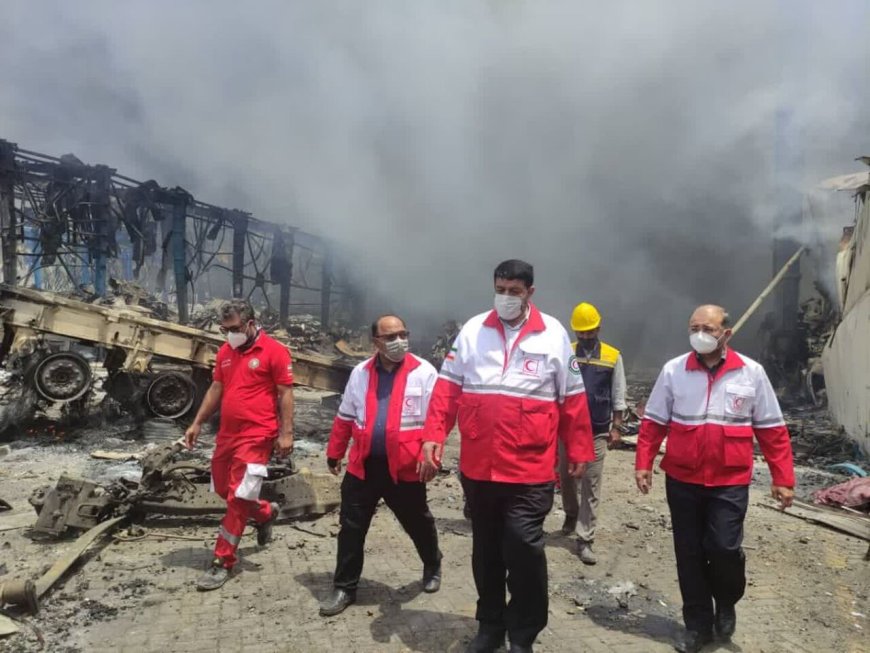 ورود ۱۰۰ امدادگر تازه نفس هلال احمر جهت جست‌وجوی مفقودین حادثه بندر رجایی