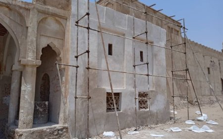 مرمت اضطراری قلعه تاریخی مغویه در هرمزگان