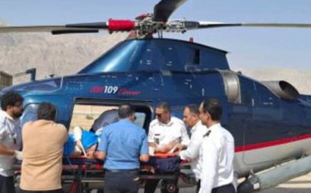 اورژانس بوشهر برای نجات بیمار اهرمی به پرواز درآمد