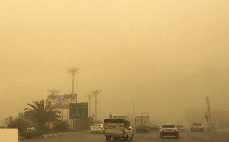 توده گرد و خاک با منشا عراق در راه خوزستان