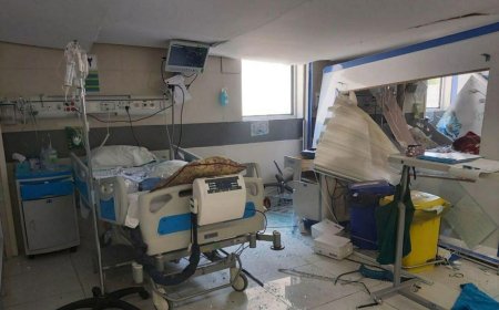 خسارت به بیمارستان فارابی کرمانشاه در پی حملات امروز