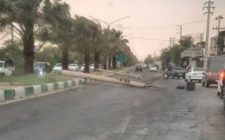 طوفان به زیرساخت های شهری لامرد خسارت وارد کرد