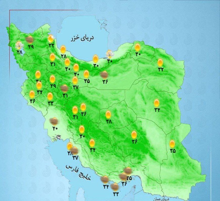 رگبار، رعدوبرق و خیزش گردوخاک در جنوب‌شرق و غرب کشور