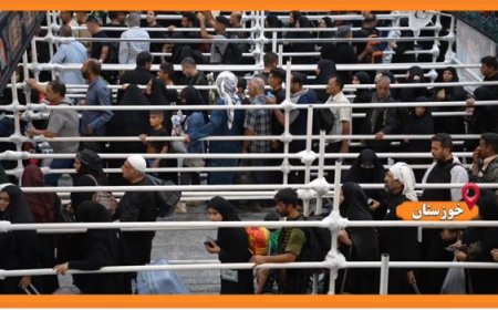 تردد حجم عظیمی از زائران اربعین حسینی در مرز شلمچه