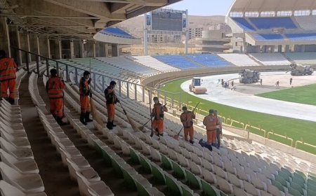 عملیات شبانه‌روزی برای آماده‌سازی ورزشگاه پارس شیراز