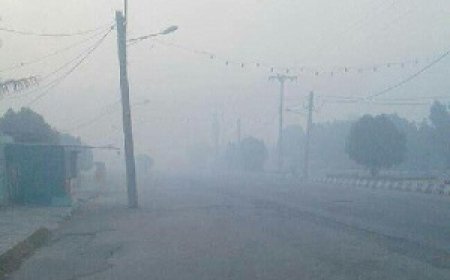 جاده اهواز -شوش زیر دود رفت