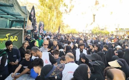 پیاده‌روی ۵ کیلومتری امام رضایی‌ها در جم