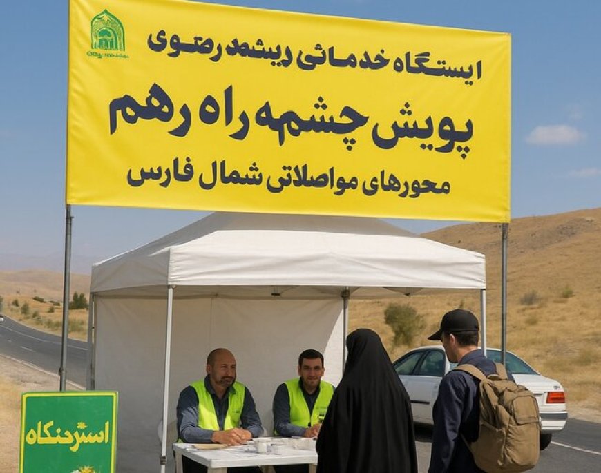 خدمات‌رسانی به زائران رضوی در محورهای شمال فارس آغاز شد