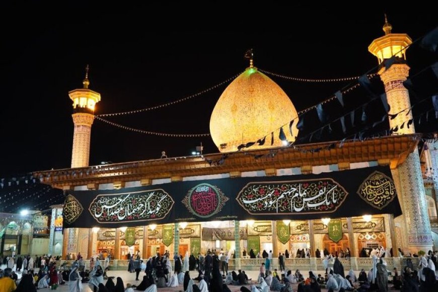 حرم مطهر شاهچراغ(ع) غرق در عزای امام مهربانی‌ها