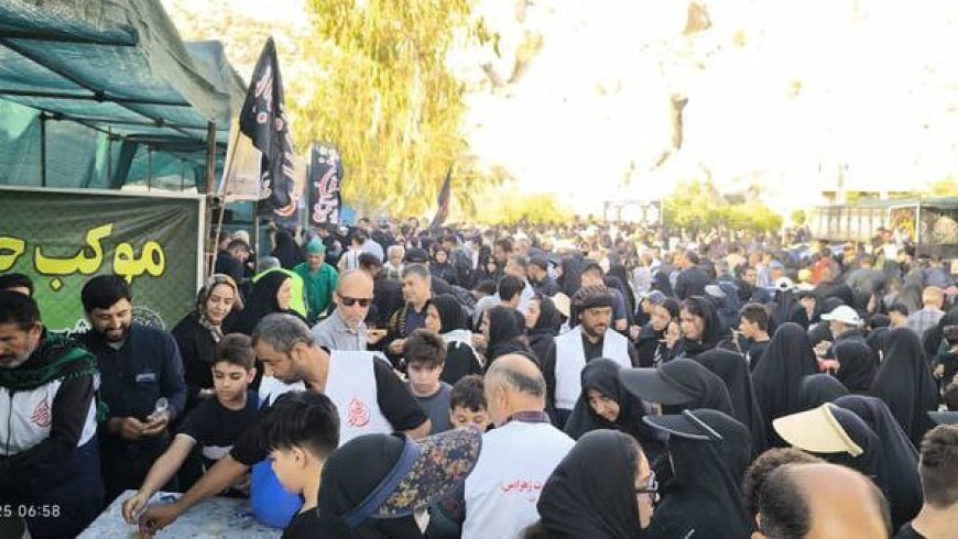 پیاده‌روی ۵ کیلومتری امام رضایی‌ها در جم