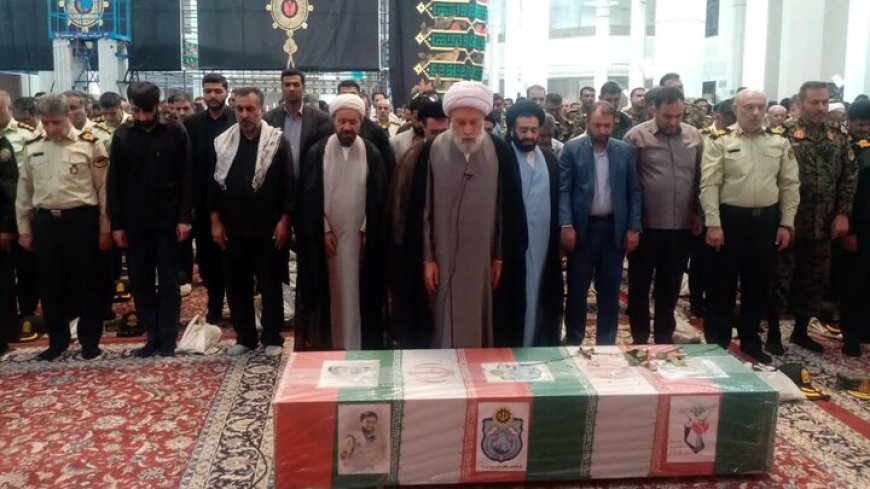 پیکر شهید مدافع امنیت در حرم مطهر شاهچراغ(ع) تشییع شد