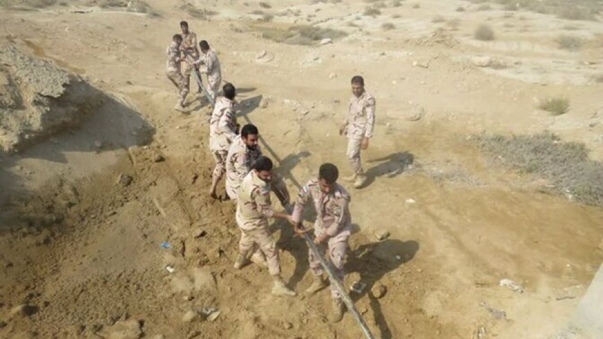 انهدام خط لوله انتقال سوخت قاچاق در سواحل ميناب