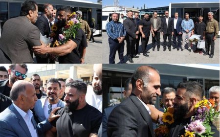 استقبال از هادی چوپان در فرودگاه شیراز