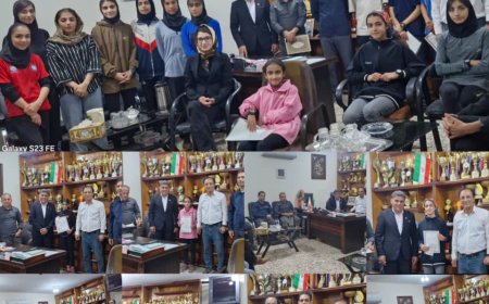 مراسم تجلیل از مدال آوران دو ومیدانی شهرستان ایذه برگزار شد