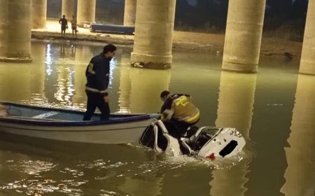 مرگ یک نفر بر اثر سقوط خودرو به رودخانه کارون در اهواز