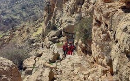 فیلم/نجات جان کودک چوپان در کوه های صعب العبور کلاغ نشین