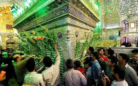 بارگاه منورحرم شاهچراغ  نور باران میلاد حضرت جواد الائمه