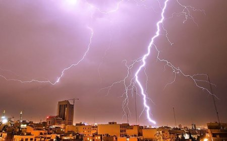 باران، رعدوبرق و گردوخاک در راه خوزستان