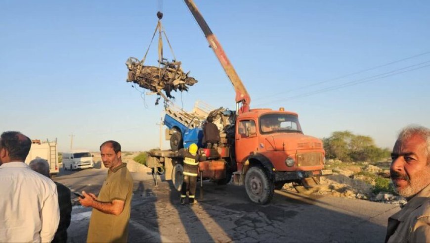 مرگ دلخراش ۴ نفر در تصادف انفجاری دیّر