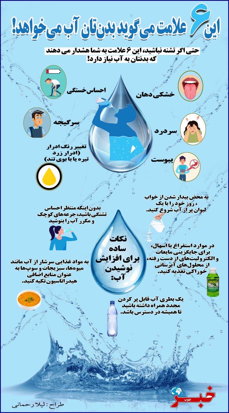 این ۶ علامت می‌گوید بدن‌تان آب می‌خواهد!