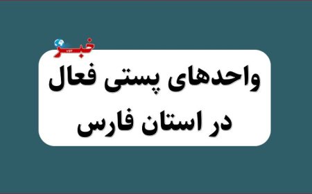 نام و آدرس واحدهای پستی فعال در استان فارس