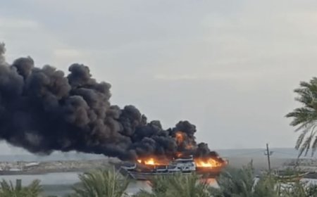 حمله هوایی آمریکایی صهیونی به ۴ لنج باری در اسکله بندرملو