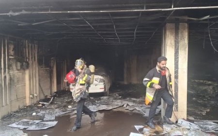 نجات ۱۰ نفر از ساکنان یک ساختمان دچار آتش سوزی در اهواز