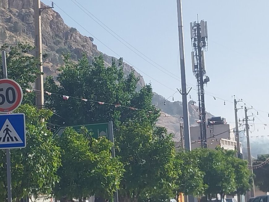 آتش سوزی در دامنه کوه بلوار بوستان شیراز