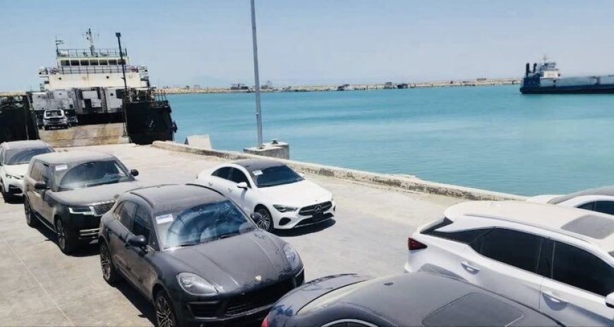 آغاز تخلیه نخستین محموله خودروهای ترانزیتی در بندر جاسک