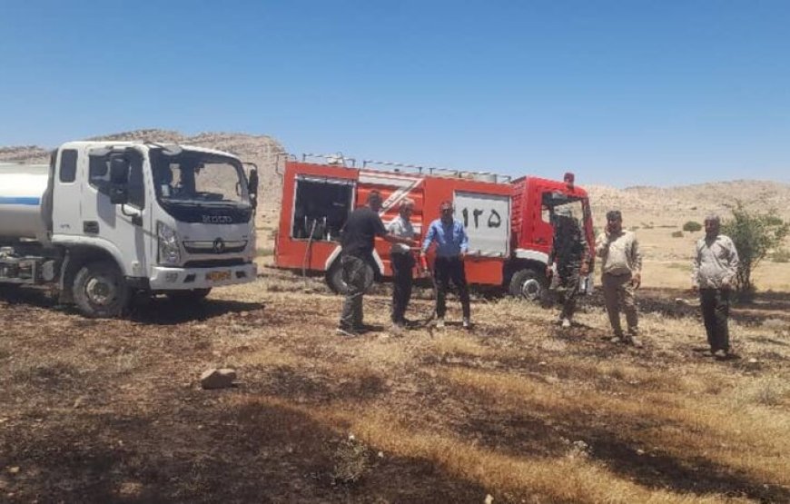 آتش‌سوزی مراتع پشت‌پر دشتستان مهار شد