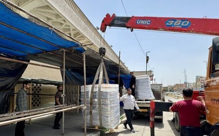مشارکت اصناف شیراز در خدمات‌رسانی به موکب تشییع رهبر انقلاب